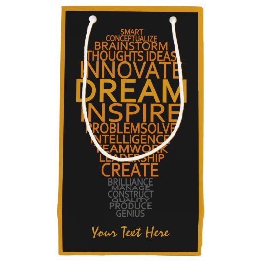 感動的電球のカスタム抱き枕 スモールペーパーバッグ (正面)