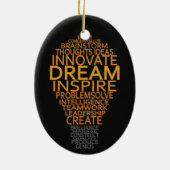 感動的電球カスタムオーナメント セラミックオーナメント (裏面)