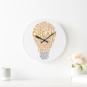 感動的電球カスタム壁時計 ラージ壁時計 (ホーム)