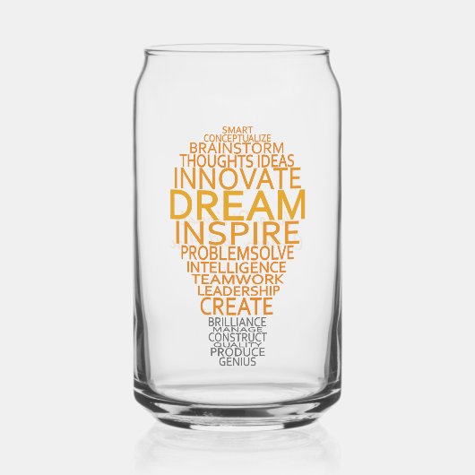 感動的電球カスタム文字 ガラス缶 (正面)