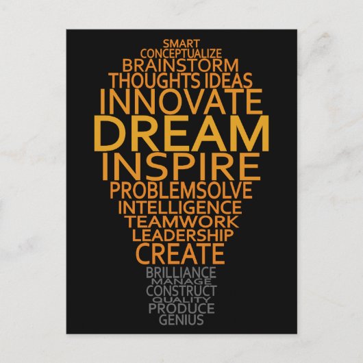 感動的電球カスタム葉書 ポストカード (正面)