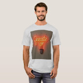 感動的電球デザイン Tシャツ (正面フル)