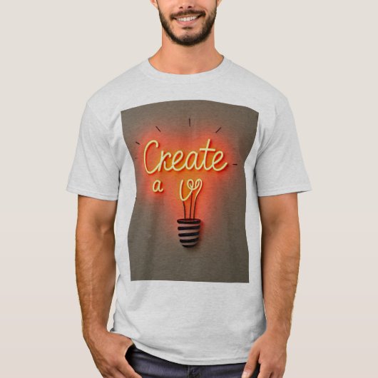 感動的電球デザイン Tシャツ (正面)