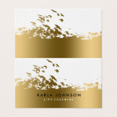感動的飛んでいる金ゴールド 名刺 (外部フラット)