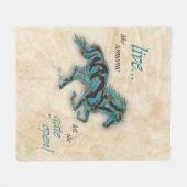 感動的馬 フリースブランケット (正面(横))