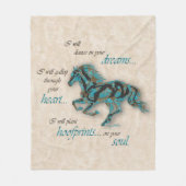 感動的馬 フリースブランケット (正面)