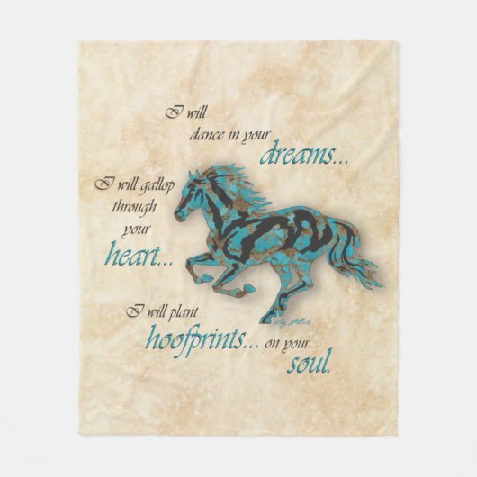 感動的馬 フリースブランケット (正面)