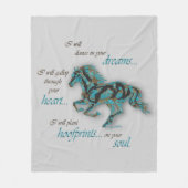 感動的馬 フリースブランケット (正面)