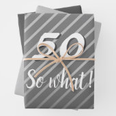 感動的50エレガントモダンだから何誕生日 ラッピングペーパーシート (インサイチュ)