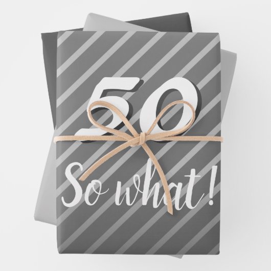 感動的50エレガントモダンだから何誕生日 ラッピングペーパーシート (インサイチュ)