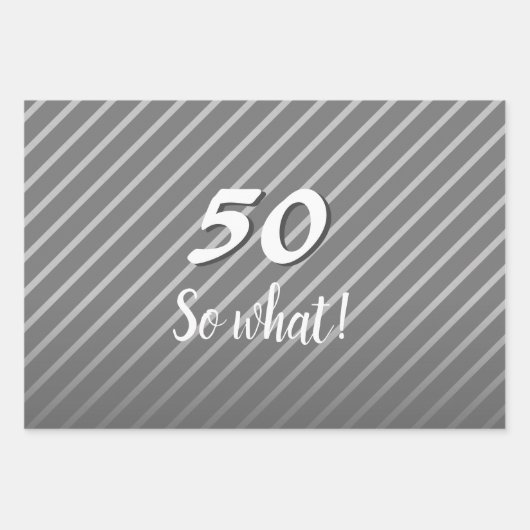 感動的50エレガントモダンだから何誕生日 ラッピングペーパーシート (正面)