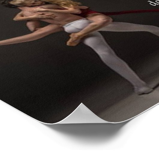 感動的&やる気を起こさせる引用文バレリーナダンス ポスター (角)