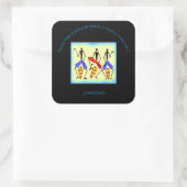 感動的，ア素晴らしフリカ太鼓 スクエアシール (バッグ)