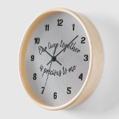 感動的:一緒に過ごす時間は大切引用文 壁時計 (傾斜)