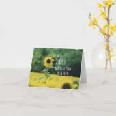 感動的：信仰を恐れより大きくせよ カード (黄色い花)