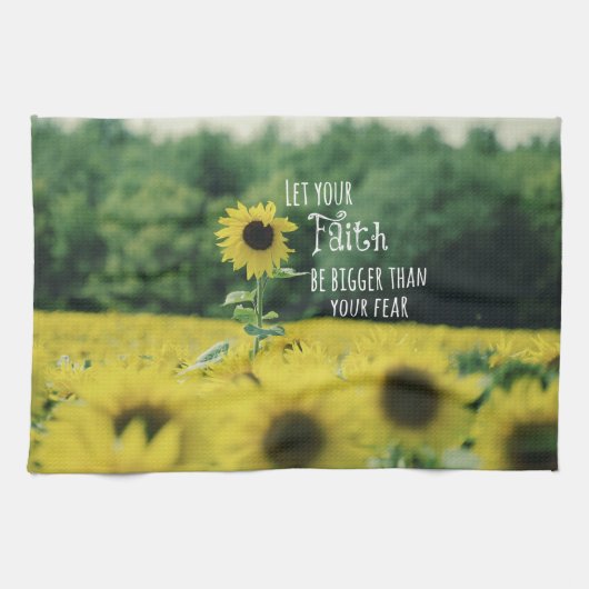感動的:信仰を恐れより大きくせよ キッチンタオル (横)