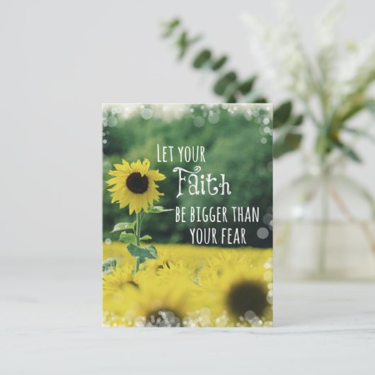 感動的：信仰を恐れより大きくせよ ポストカード (スタンド正面)