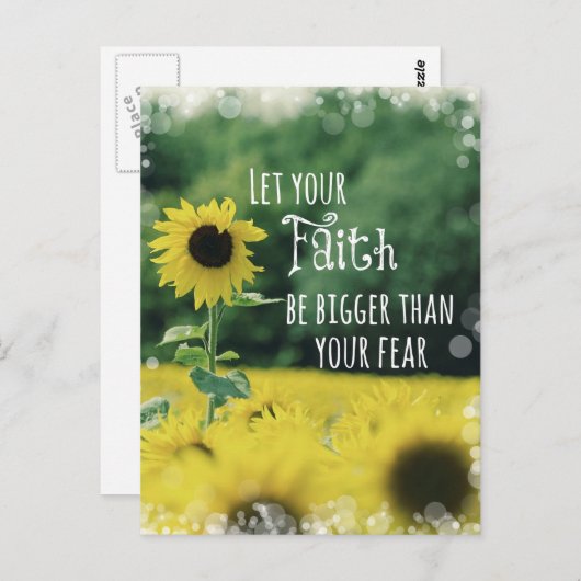 感動的：信仰を恐れより大きくせよ ポストカード (正面/裏面)