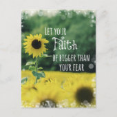 感動的：信仰を恐れより大きくせよ ポストカード (正面)