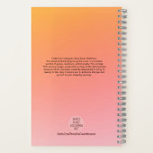 感動的（昆虫）オオカバマダラ、モナークバタフライカラフルオレンジ ノートブック (裏面)