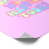 感動的，症状，ピンク， 名門私立校風の ポスター (角)