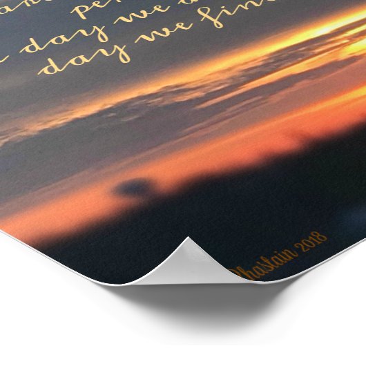 感動的!美しい夕日！ ポスター (角)