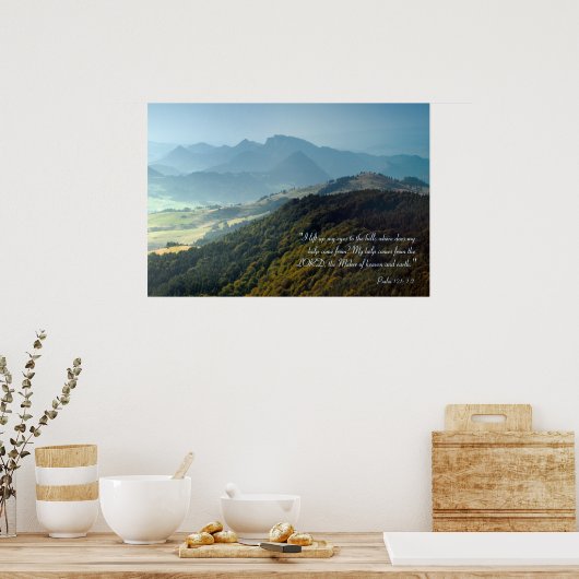 感動的 |詩編121 ポスター (キッチン)