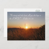 感動的 |詩編31:24 ポストカード (正面/裏面)