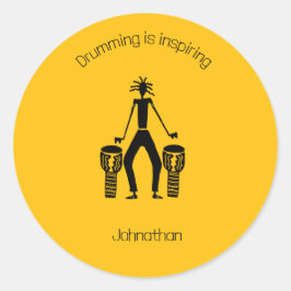 感動的，魔法のシルエットドラマー ラウンドシール