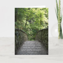 感動的(Prov。 3: 6)カード