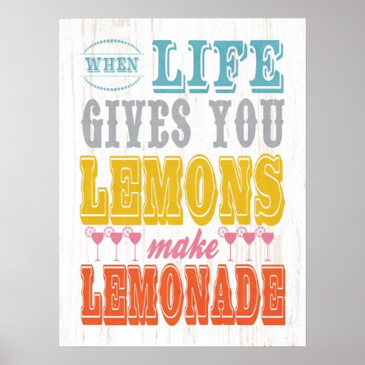 感動的Art-When Life You Lemons与え ポスター (正面)
