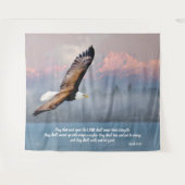 感動的Bald Eagle Bible Verse Isaiah 40 タペストリー (正面(横))