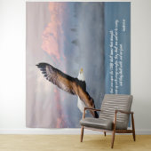 感動的Bald Eagle Bible Verse Isaiah 40 タペストリー (インサイチュ)