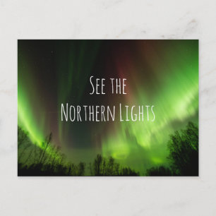感動的bucket list Northern Lights travel ポストカード