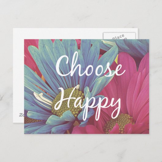 感動的Choose Happy引用文確認 ポストカード (正面/裏面)