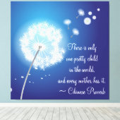 感動的Dandelion for Motherキャンバスプリント キャンバスプリント (インサイチュ (ウッドフロア))