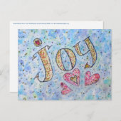 「感動的Joy」という言葉のはがき ポストカード (正面/裏面)