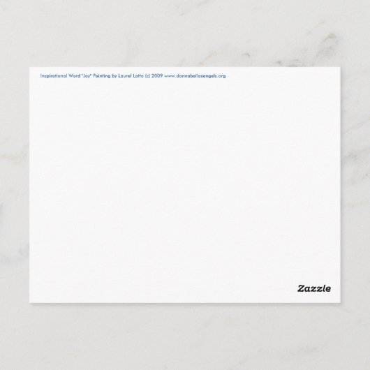 「感動的Joy」という言葉のはがき ポストカード (裏面)