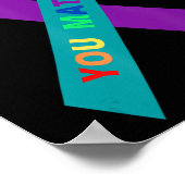 感動的LGBTQ Cの自殺認識度リボン ポスター (角)