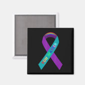 感動的LGBTQ Cの自殺認識度リボン マグネット (正面/裏面)