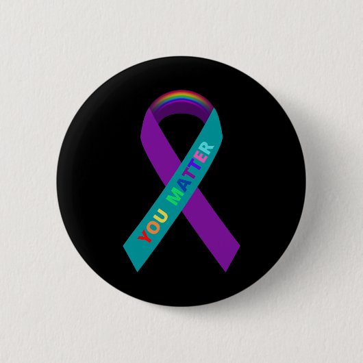 感動的Lgbtq Cの自殺認識度リボン 缶バッジ (正面)