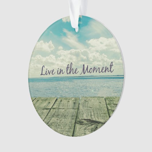感動的Live in the Moment引用文 オーナメント (正面)