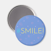 感動的magnet - blue hashtag Mag #smile! マグネット (正面/裏面)