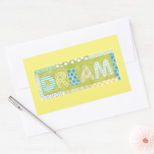 感動的Megan Meagherの言葉 |夢 長方形シール (封筒)