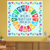 感動的Wall Art for Office, Classroom, Dorm キャンバスプリント (インサイチュ (リビング))