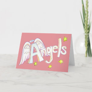 感動的Word Angels Greeting Card シーズンカード