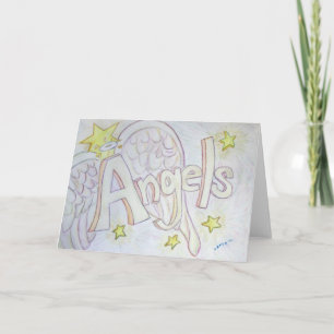 感動的Word Angels Greeting Card シーズンカード