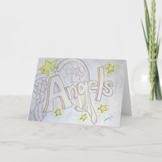 感動的Word Angels Greeting Card シーズンカード (正面)