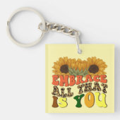 感動的Wordart Keychainを採用 キーホルダー (正面)