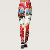 感受性花かわいらし弁植物開花抽象芸術アート レギンス (裏面)